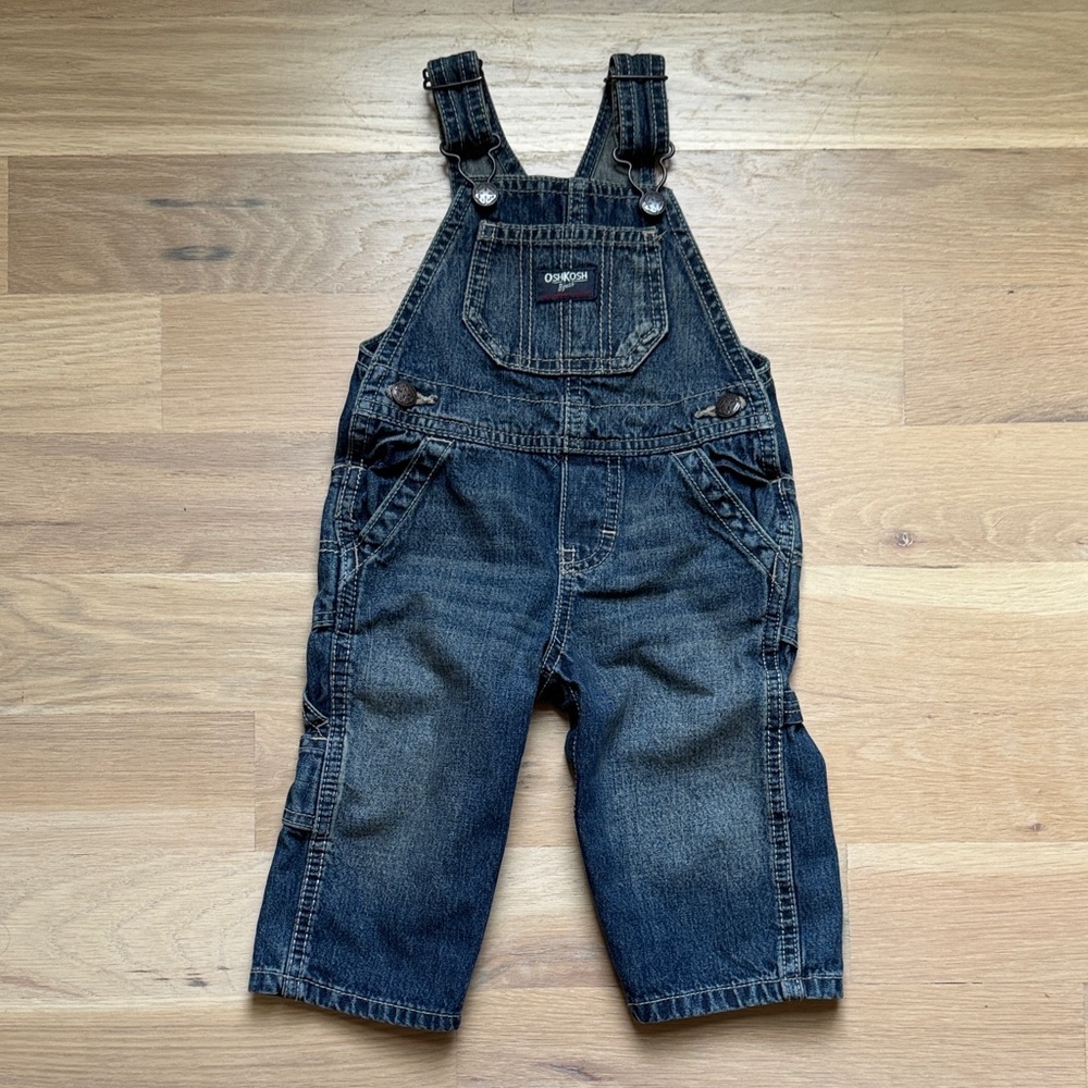 OshKosh B'gosh Classic Baby Denim Overalls - Size: 9 mos